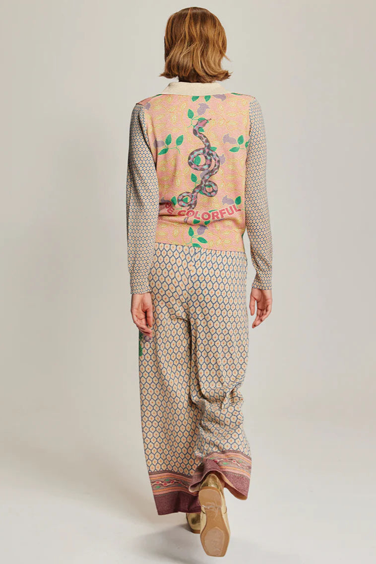 MILLIE POLO KNIT IN SHIPIBO BACK VIEW