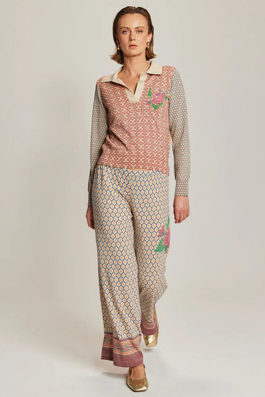 MILLIE POLO KNIT IN SHIPIBO FRONT VIEW