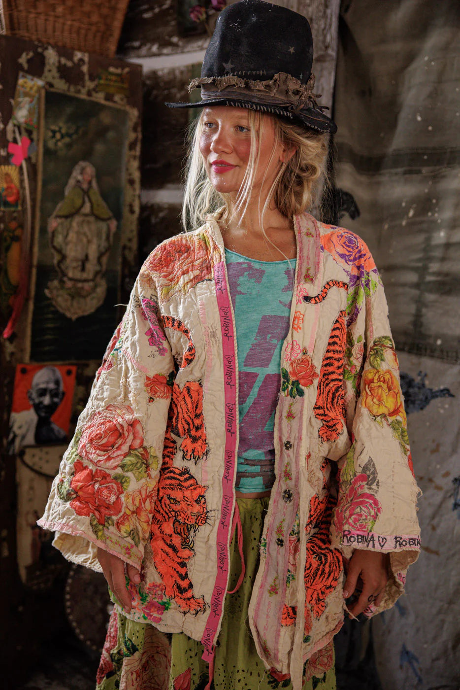 BIRCH DAIGO KIMONO IN MOONLIGHT FRONT VIEW