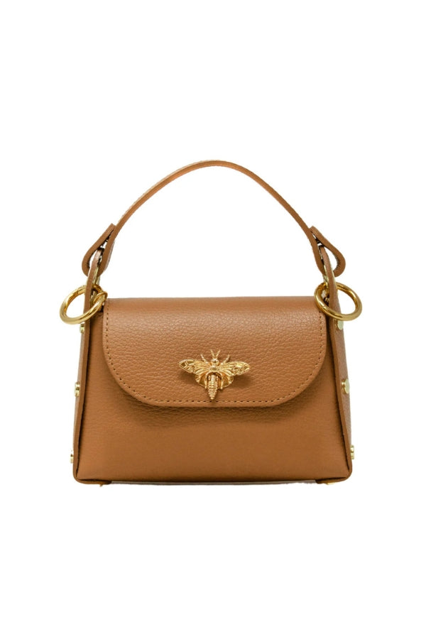 BUTTERFLY MINI BAG IN CAMEL FRONT VIEW