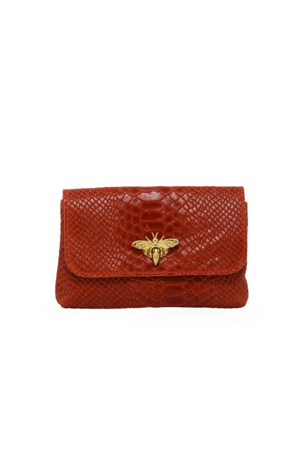 BUTTERFLY CROSSBODY BAG IN RED FRONT VIEW