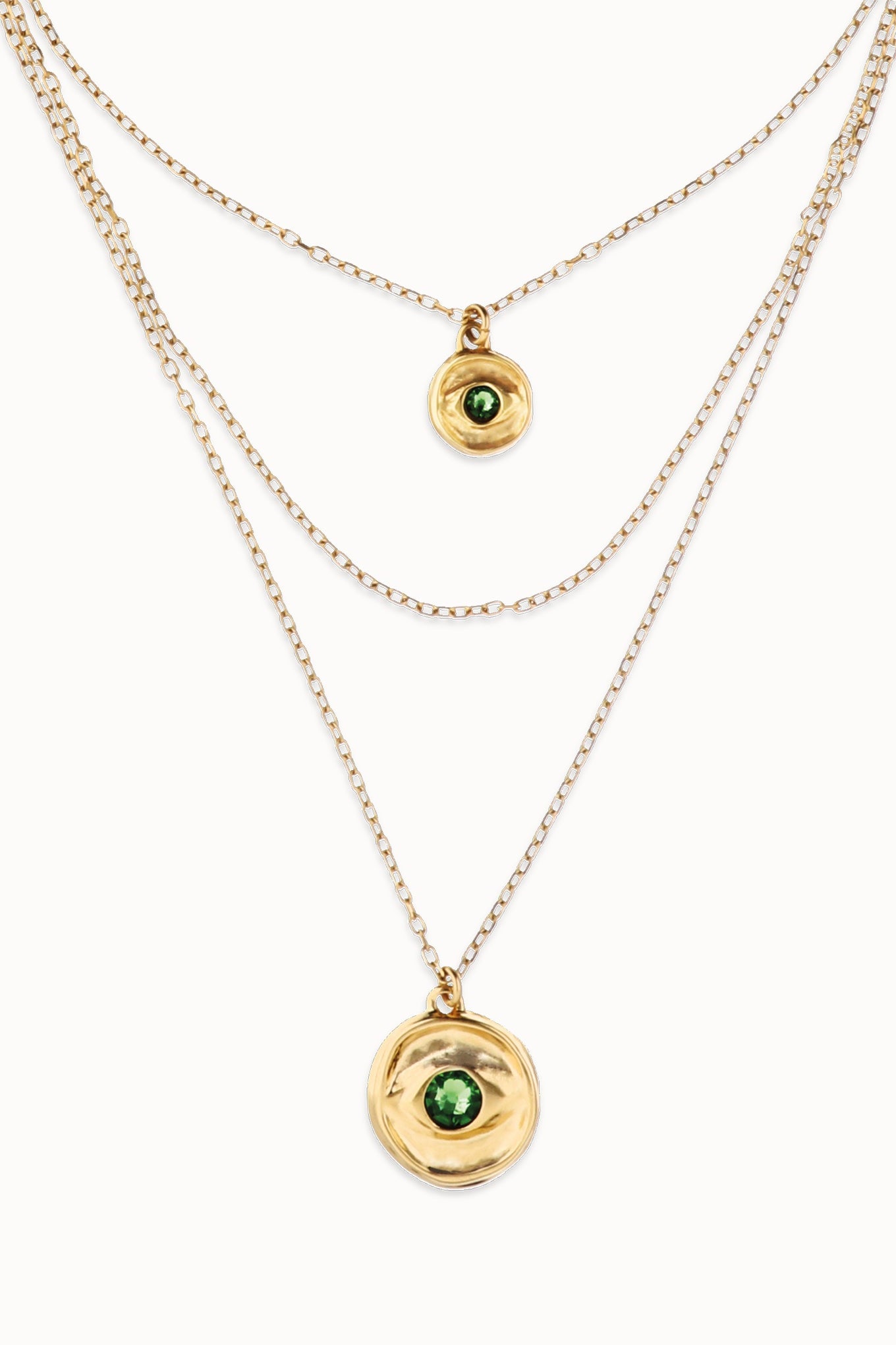 SER INTUITIVA NECKLACE IN GOLD FRONT VIEW CLOSE UP