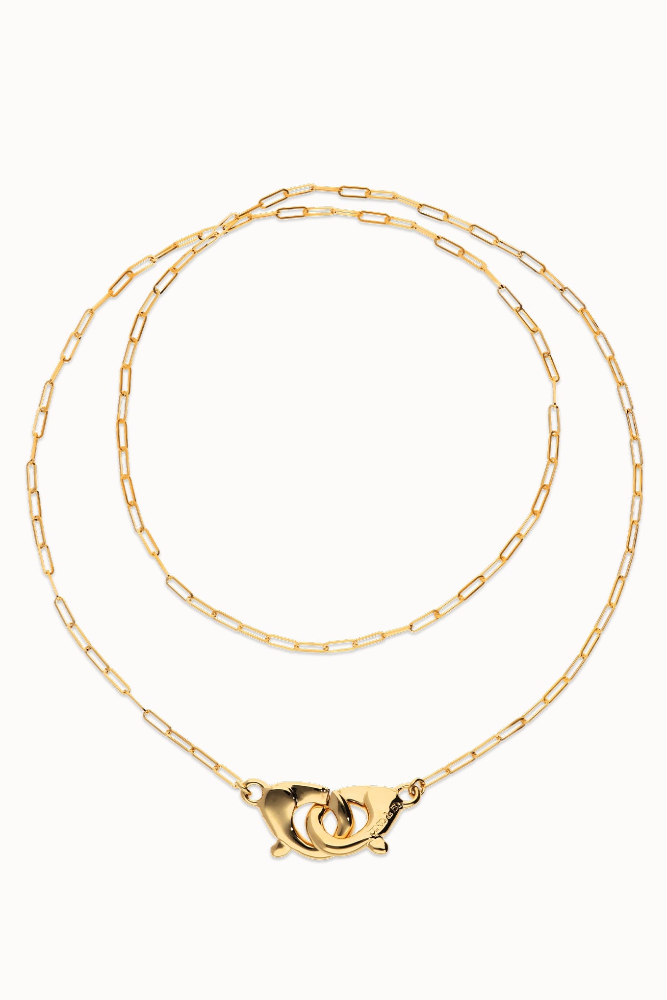 SER INSEPARABLE NECKLACE IN GOLD LAYERED VIEW