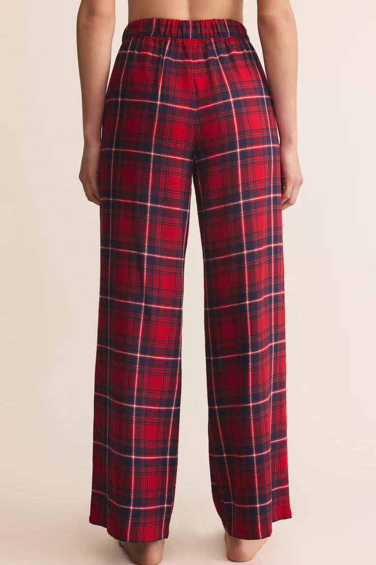 HANGOUT PLAID PANT IN HAUTE RED BACK VIEW