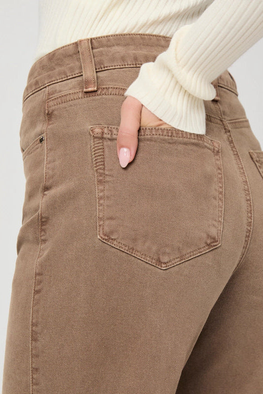 ANESSA 31" WITH RAW HEM IN VINTAGE CANEWOOD BACK DETAIL VIEW