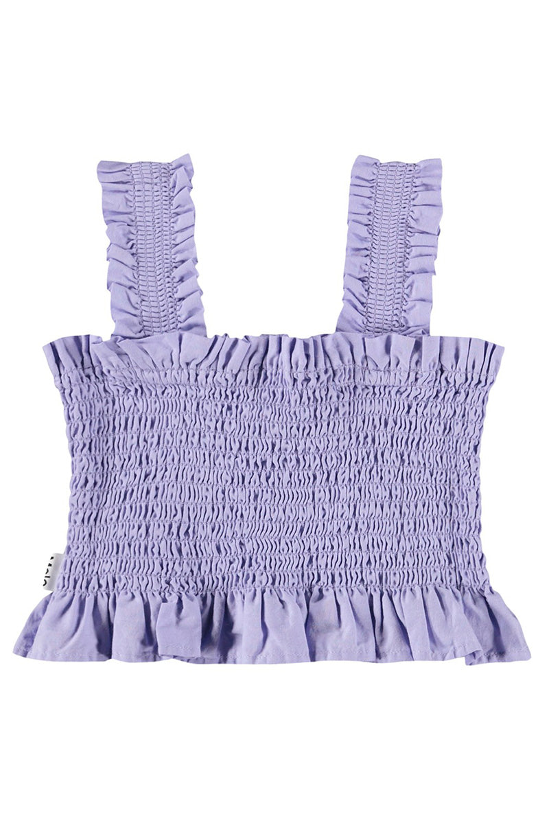 Rolfia crop top in cool lilac back view