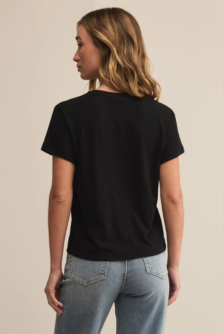 TOURIST TEE IN BLACK BACK VIEW