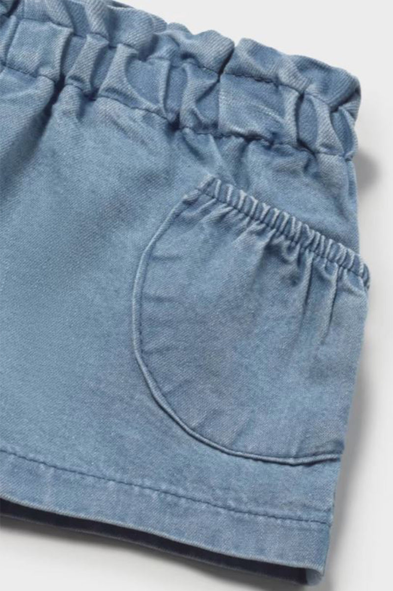Girl shorts in denim detail view