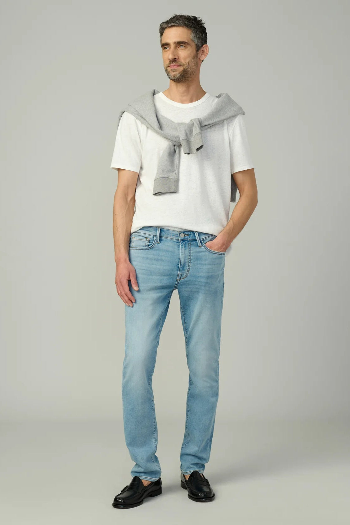 the asher denim jeans in culver front view