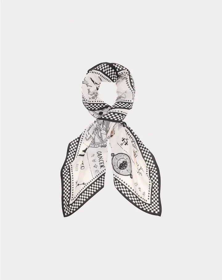SARA ZODIAC HEADKERCHIEF tied
