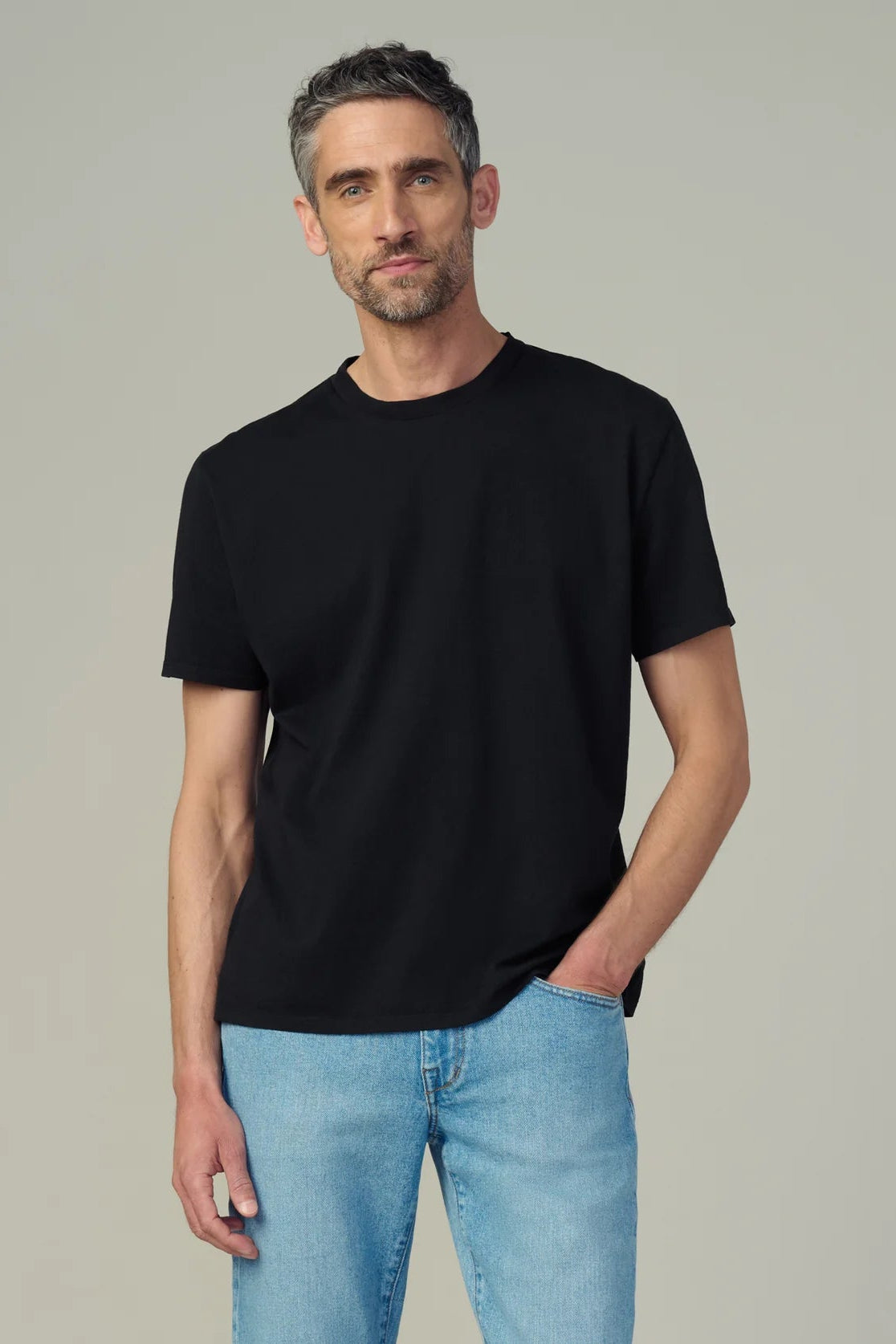 bespoke tee in black front view