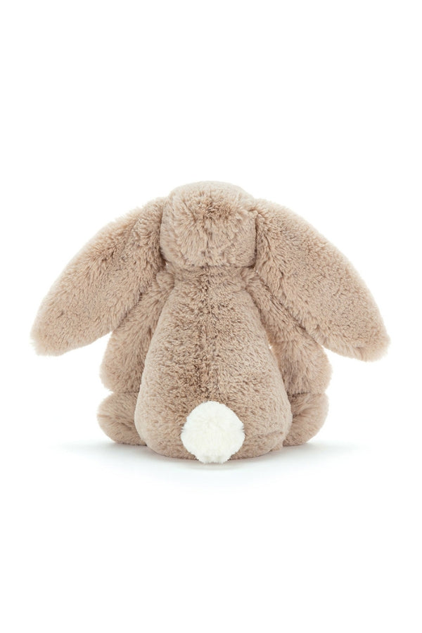 BASHFUL STUFFED MEDIUM BEIGE BUNNY BACK VIEW