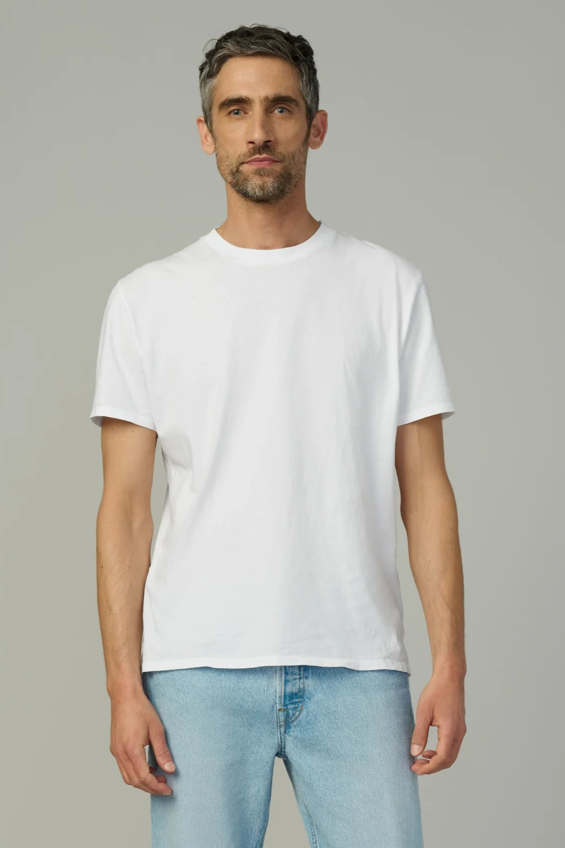bespoke tee in optic white front view