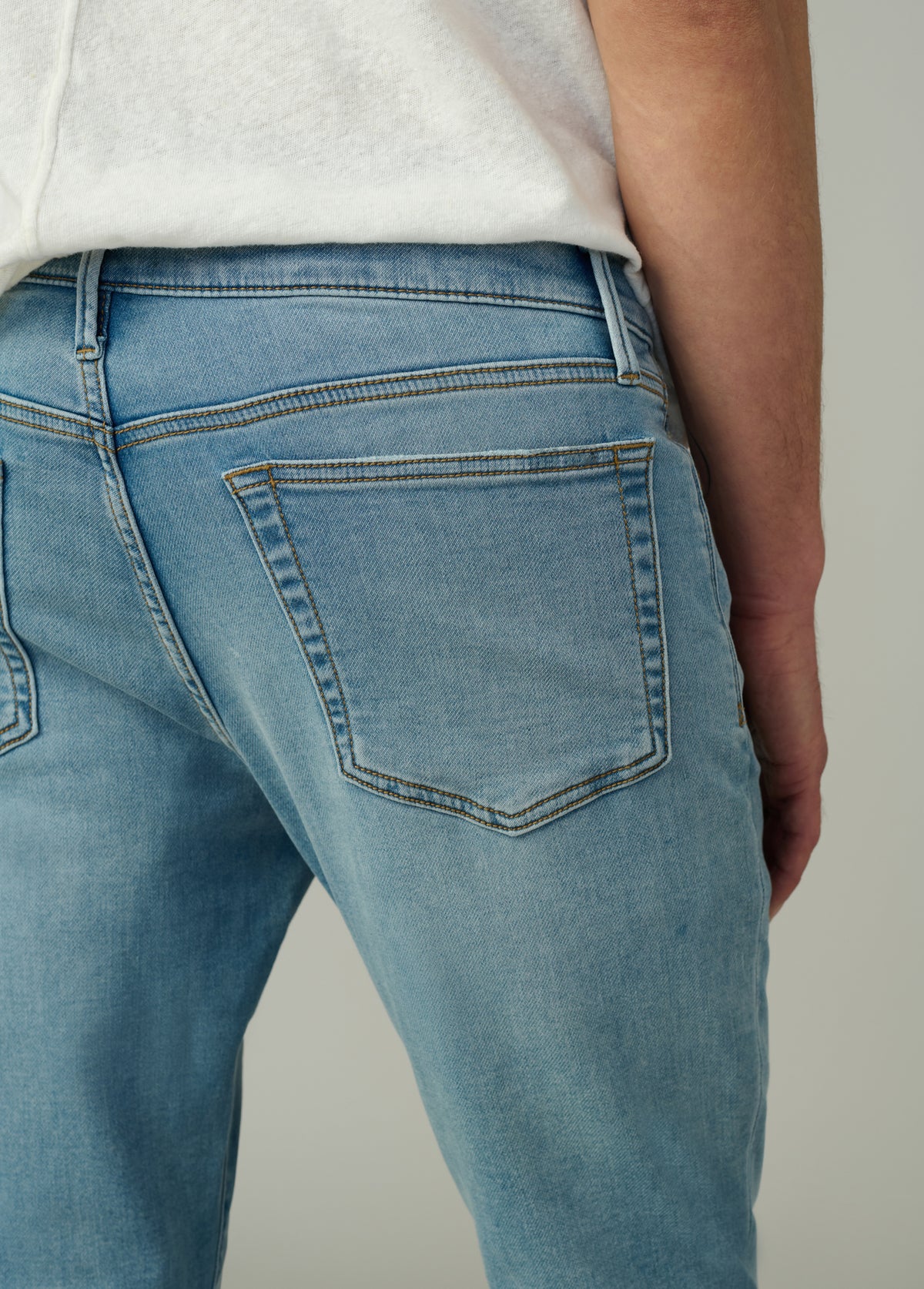 the asher denim jeans in culver back view