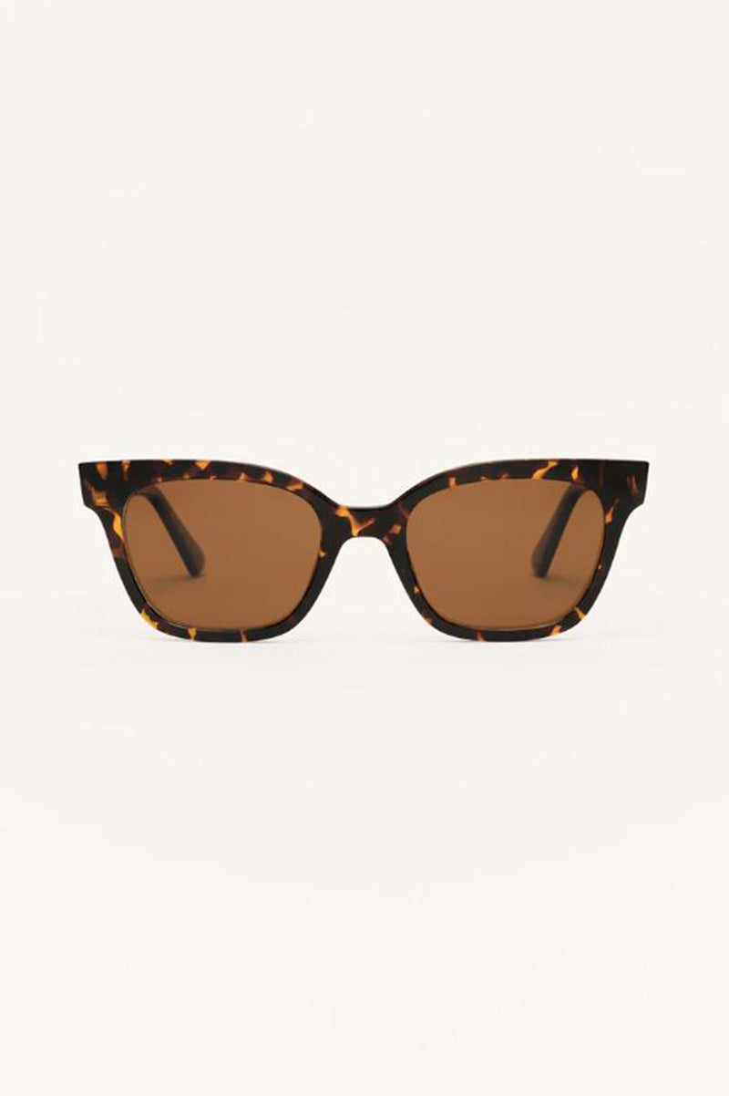High tide polarized sunglasses in brown tort brown lens
