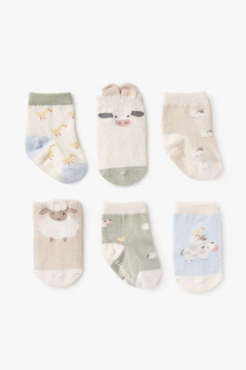 NON SLIP BABY SOCKS 6PC