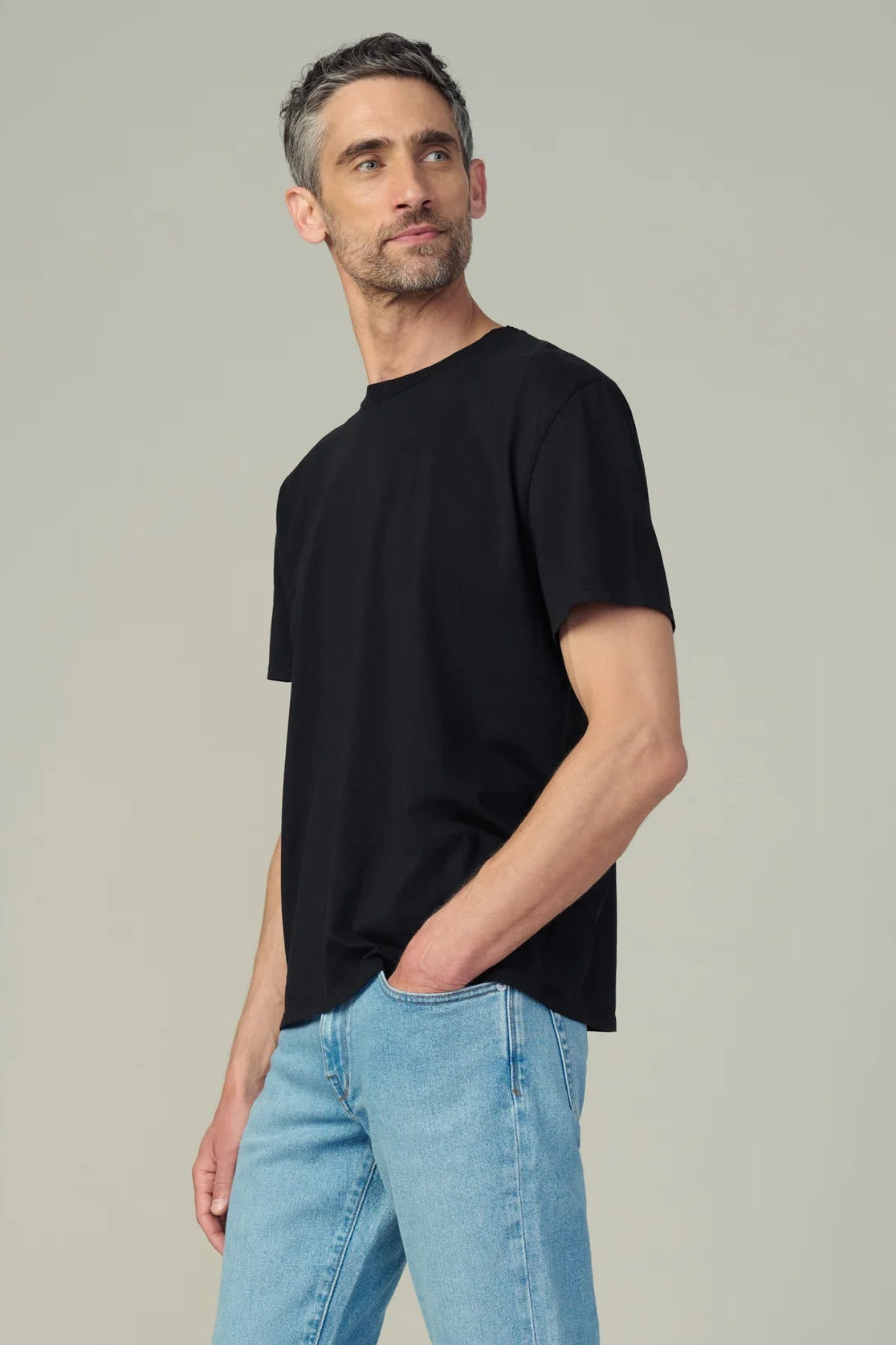 bespoke tee in black side view