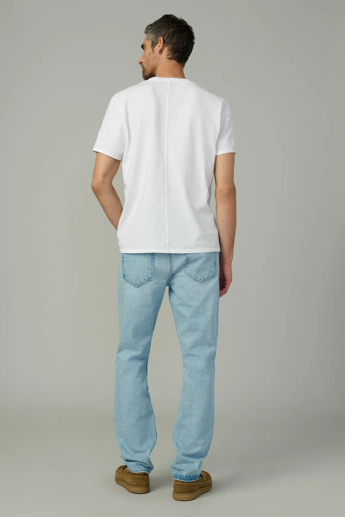bespoke tee in optic white back view