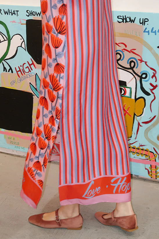 Olivia Red Lipstick Camisole Dress in red lipstick side view