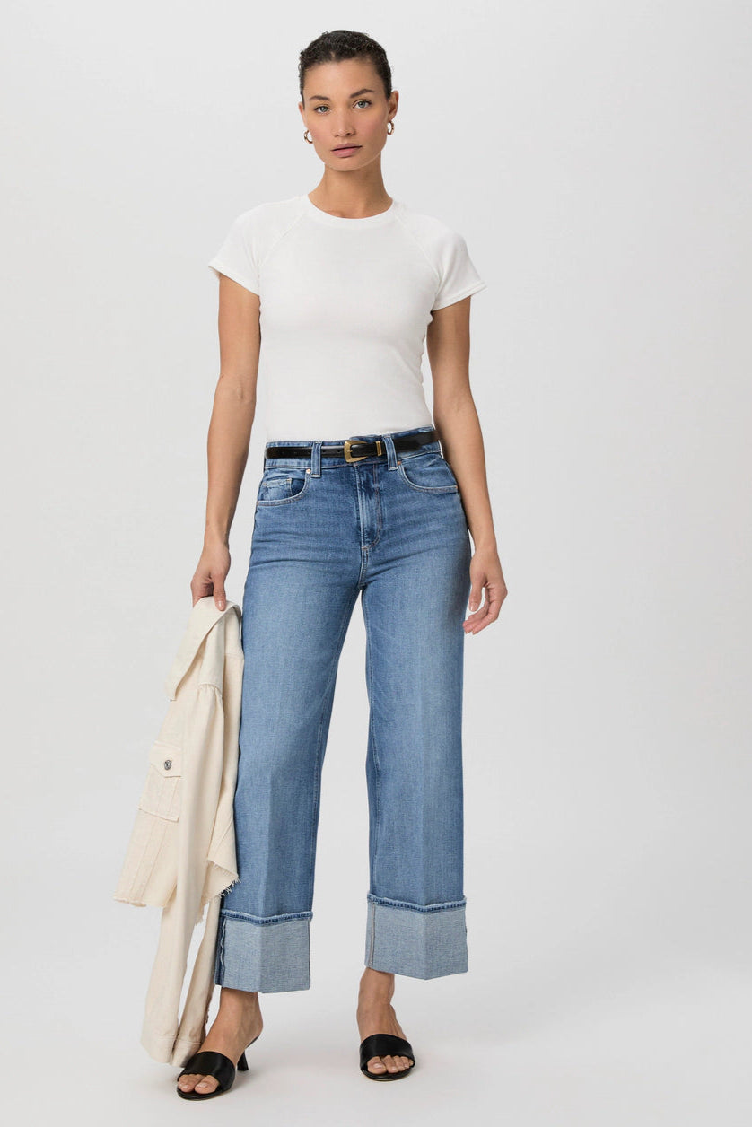 SASHA WIDE LEG ANKLE JEAN W/ CUFF