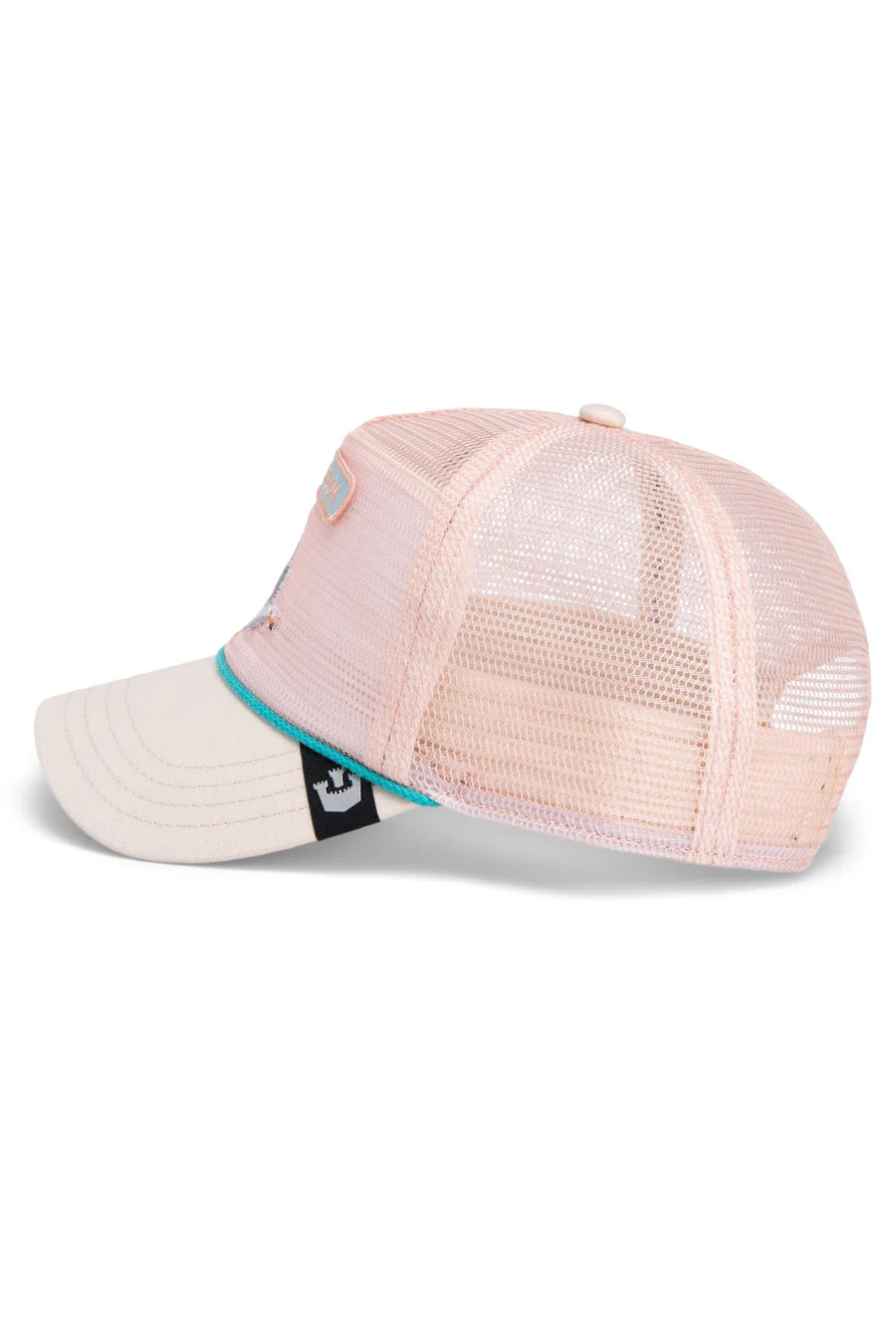 Enter sandman trucker hat in sand side view
