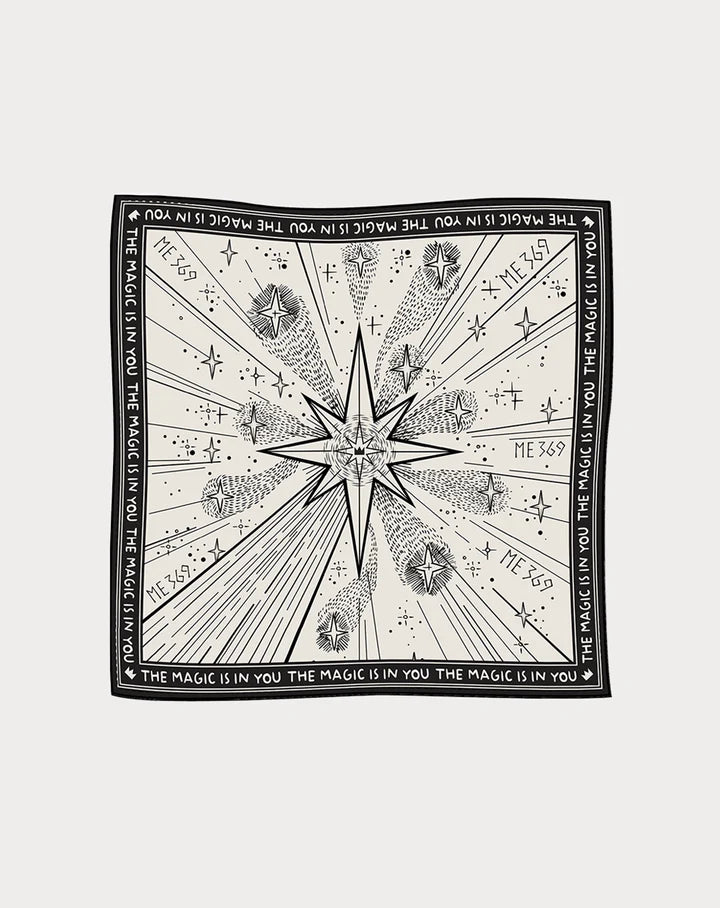 SARA ZODIAC HEADKERCHIEF square flat