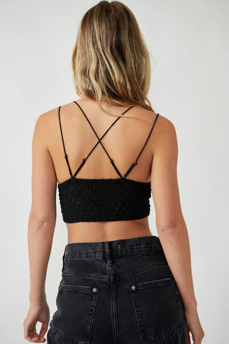 Adella Bralette in black back view