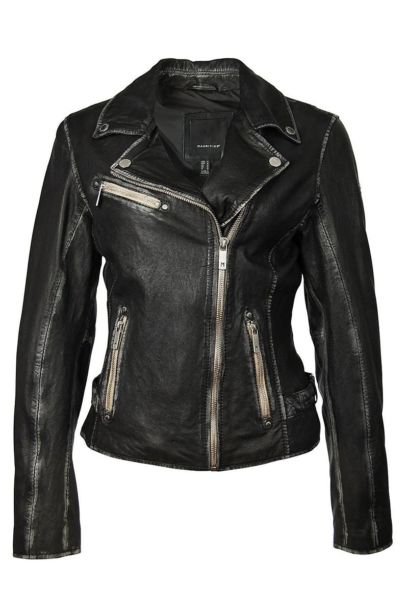 Sofia 4 RF vegan jacket in black front view