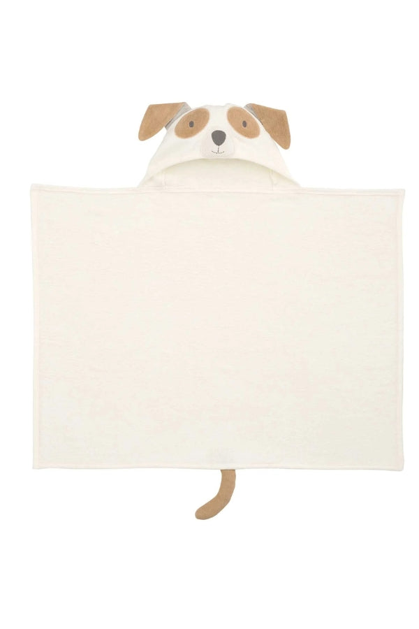 Hundemotiv Hooded Bath Wrap mit Kapuze und breitem Umhang, große Ohren