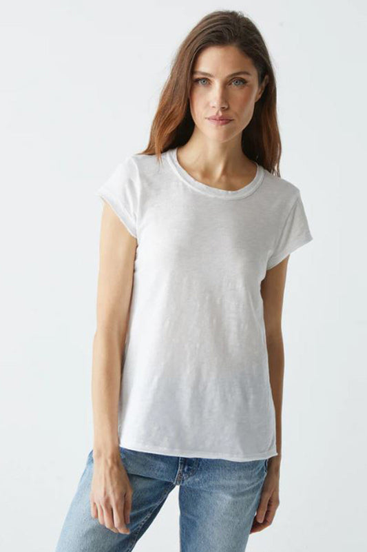 Trudy crewneck tee in white front view