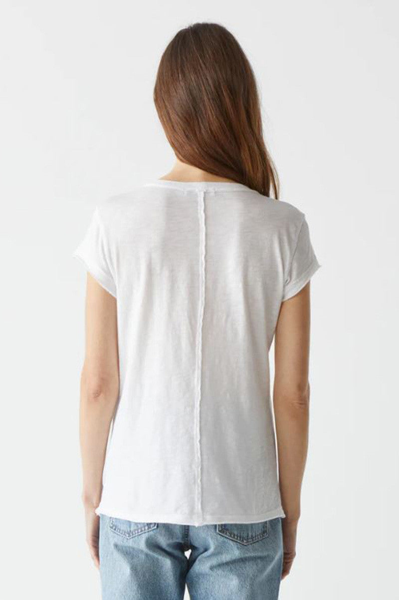 Trudy crewneck tee in white back view