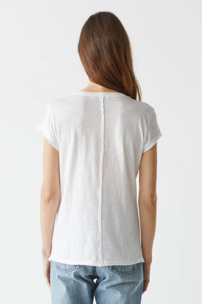 Trudy crewneck tee in white back view