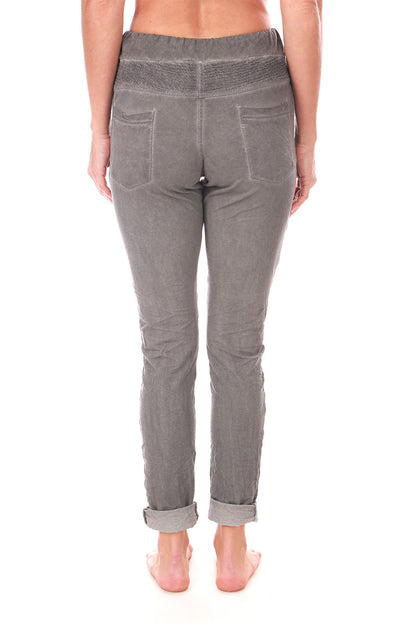 Motto Drawstring jogger in charcoal back  view