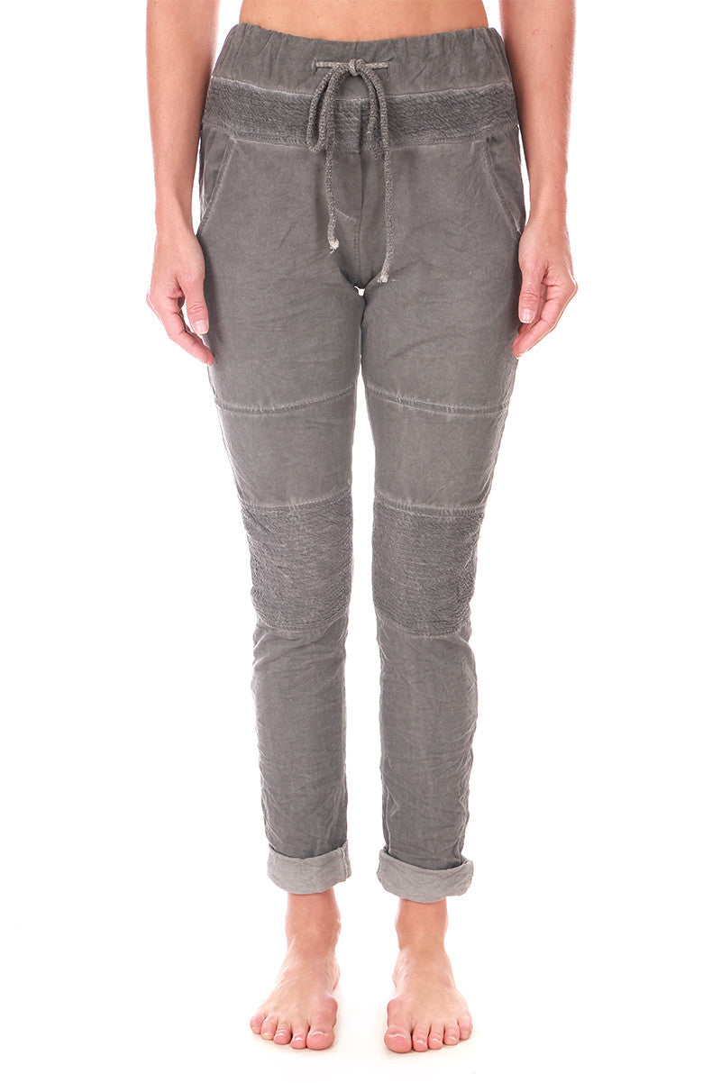 Motto Drawstring jogger in charcoal front view