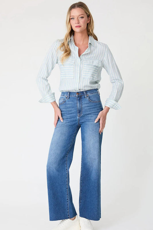 HUDSON CROP WIDE LEG IN SUNDOWN FRONT VIEW