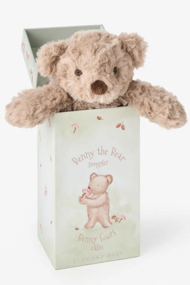 Benny Bear snuggler plush security blanket with gift box