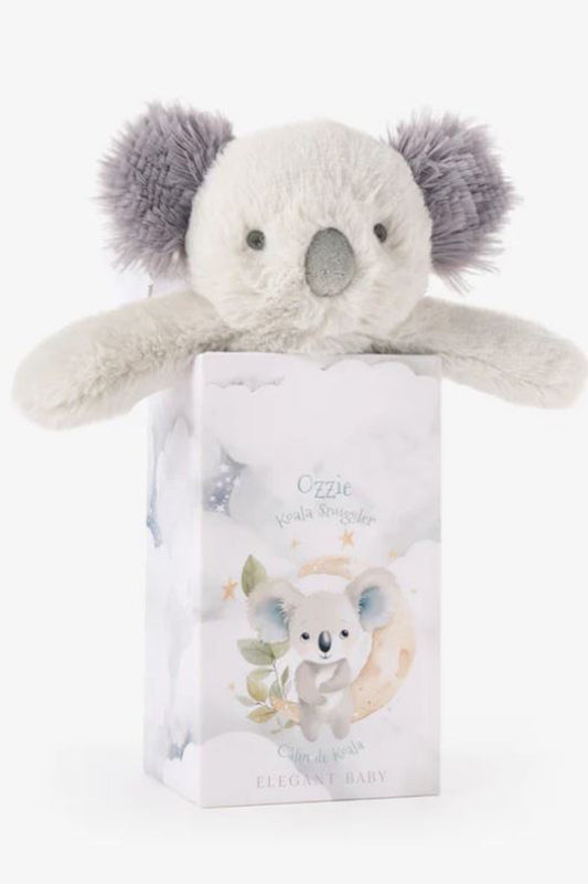 Koala snuggler plush security blanket with gift box