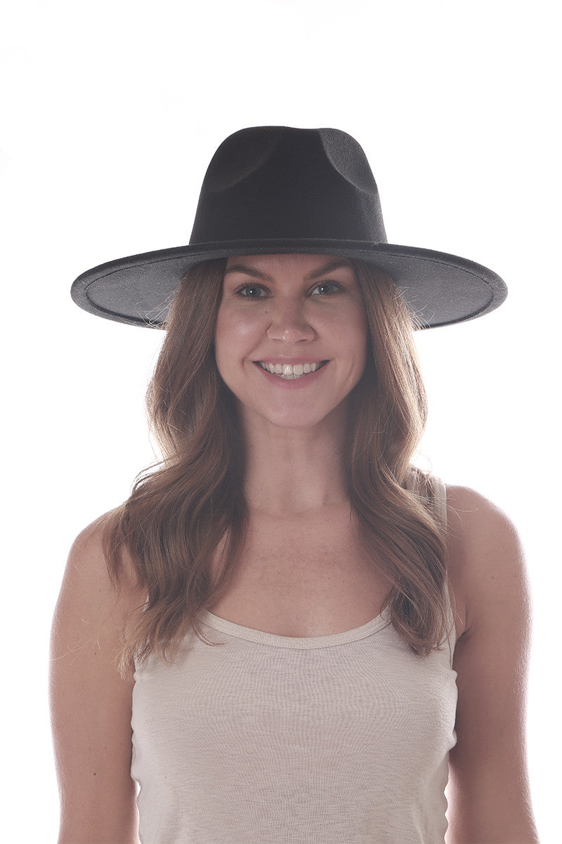 Faux Wool Wide Brim Fedora (+ colors)