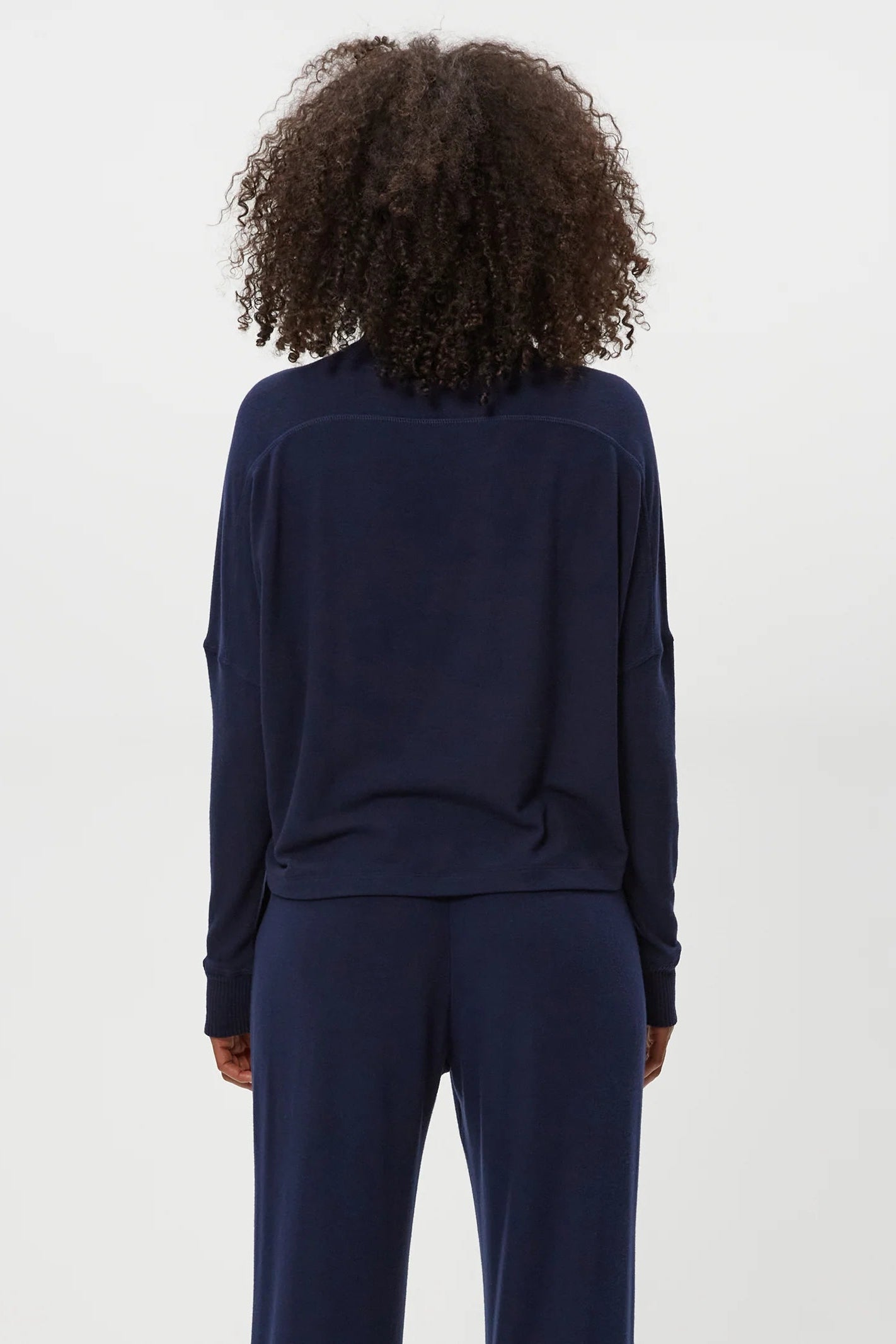 FRIDA MOCK NECK TOP IN NOCTURNAL BACK VIEW