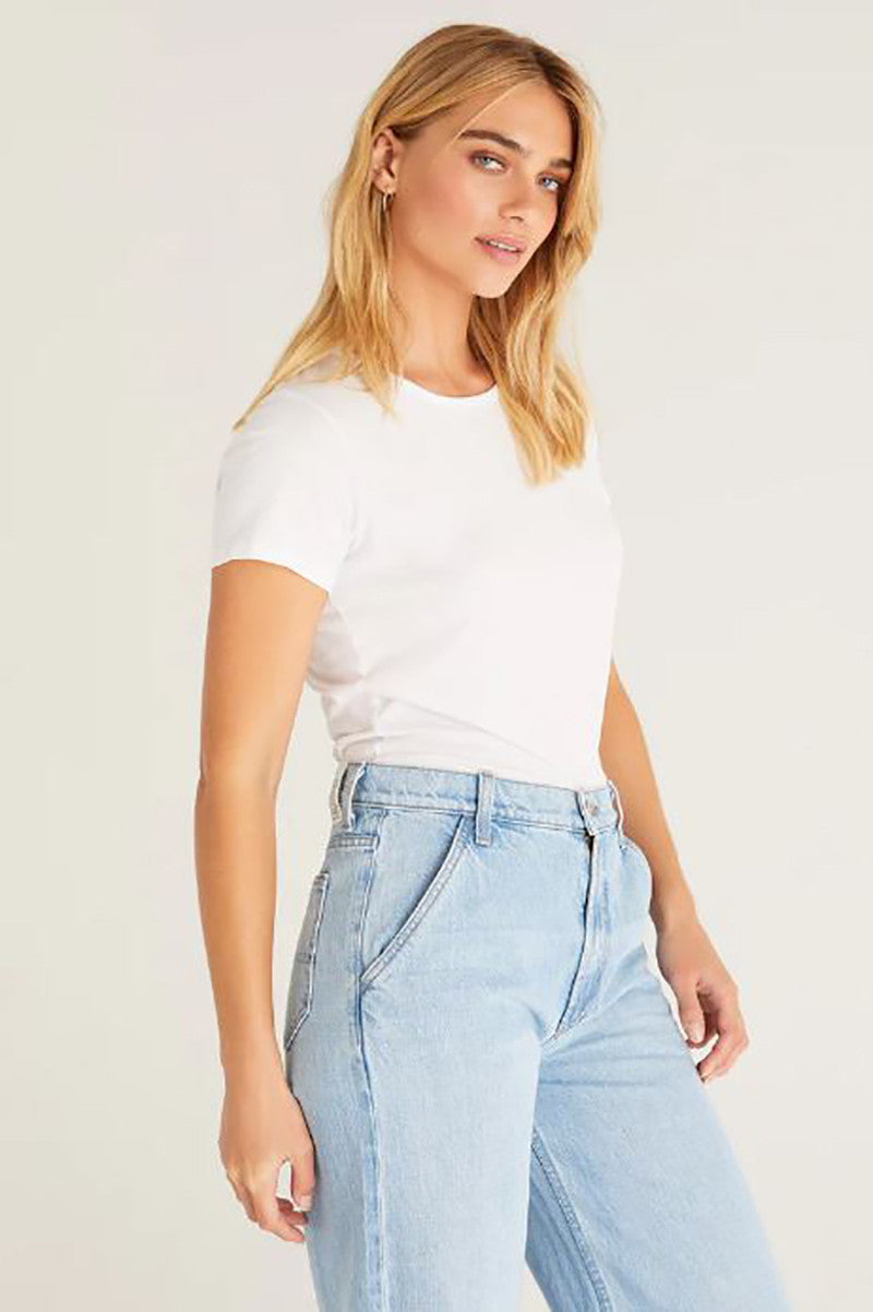 The perfect short sleeve tee in white side view