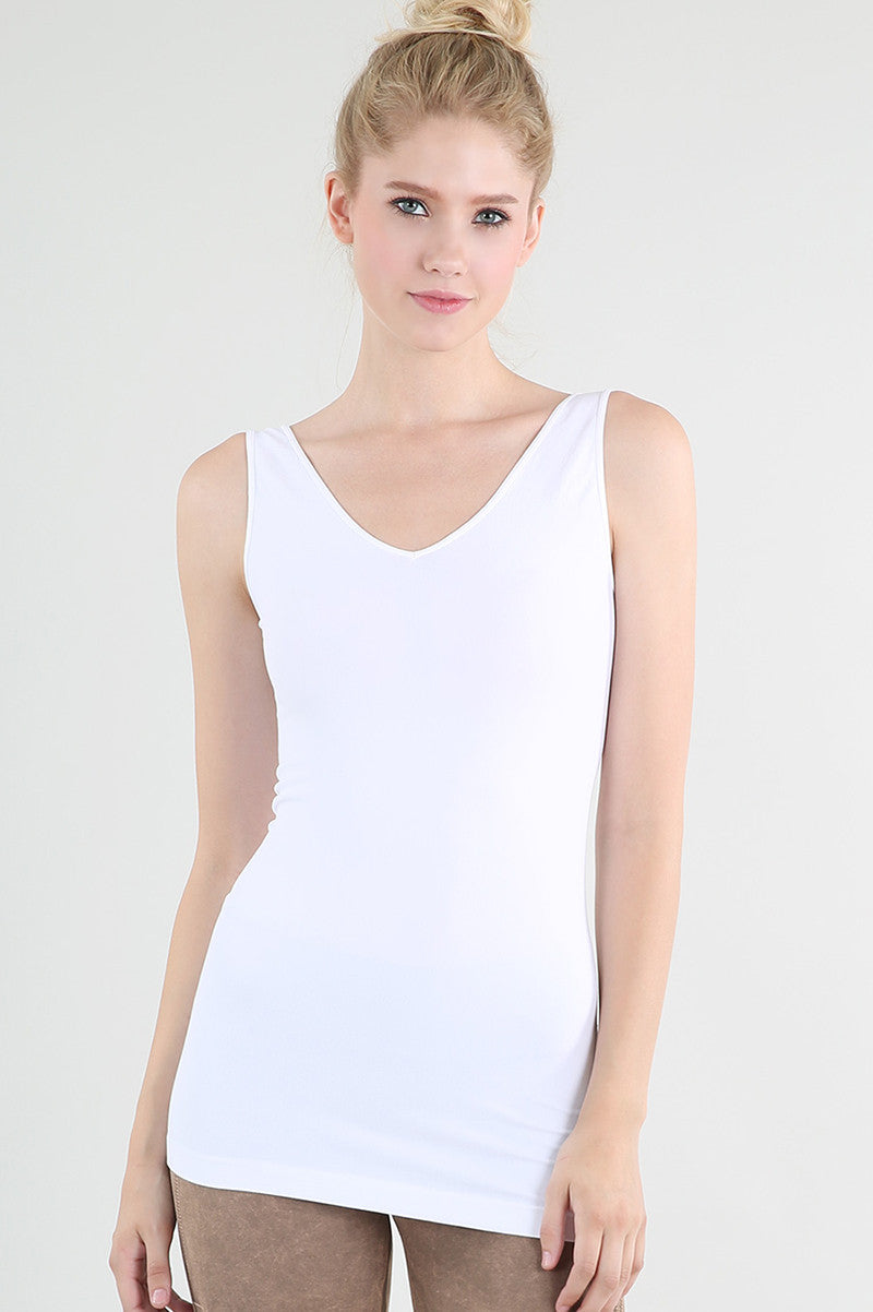 Reversible tank top in white