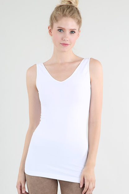 Reversible tank top in white