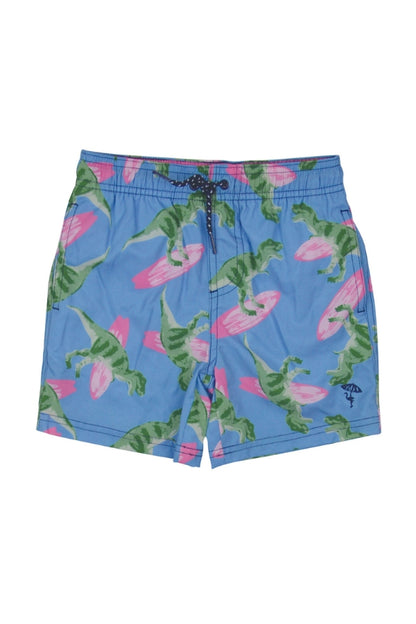 Surfin dino trunk in blue front view