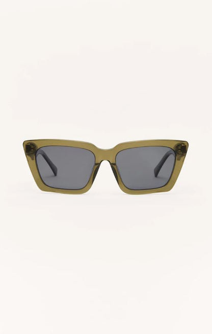 Feel good sunglasses in moss grey polarize