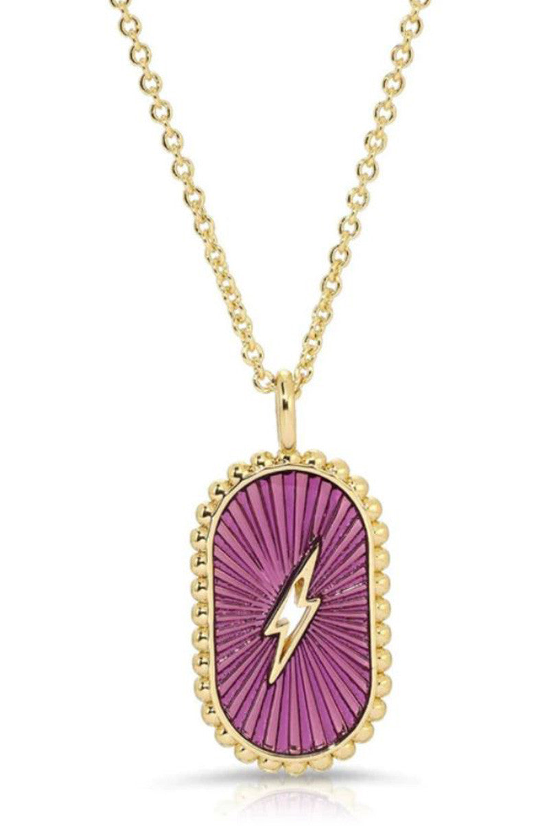 Lightning pendant in amethyst gold