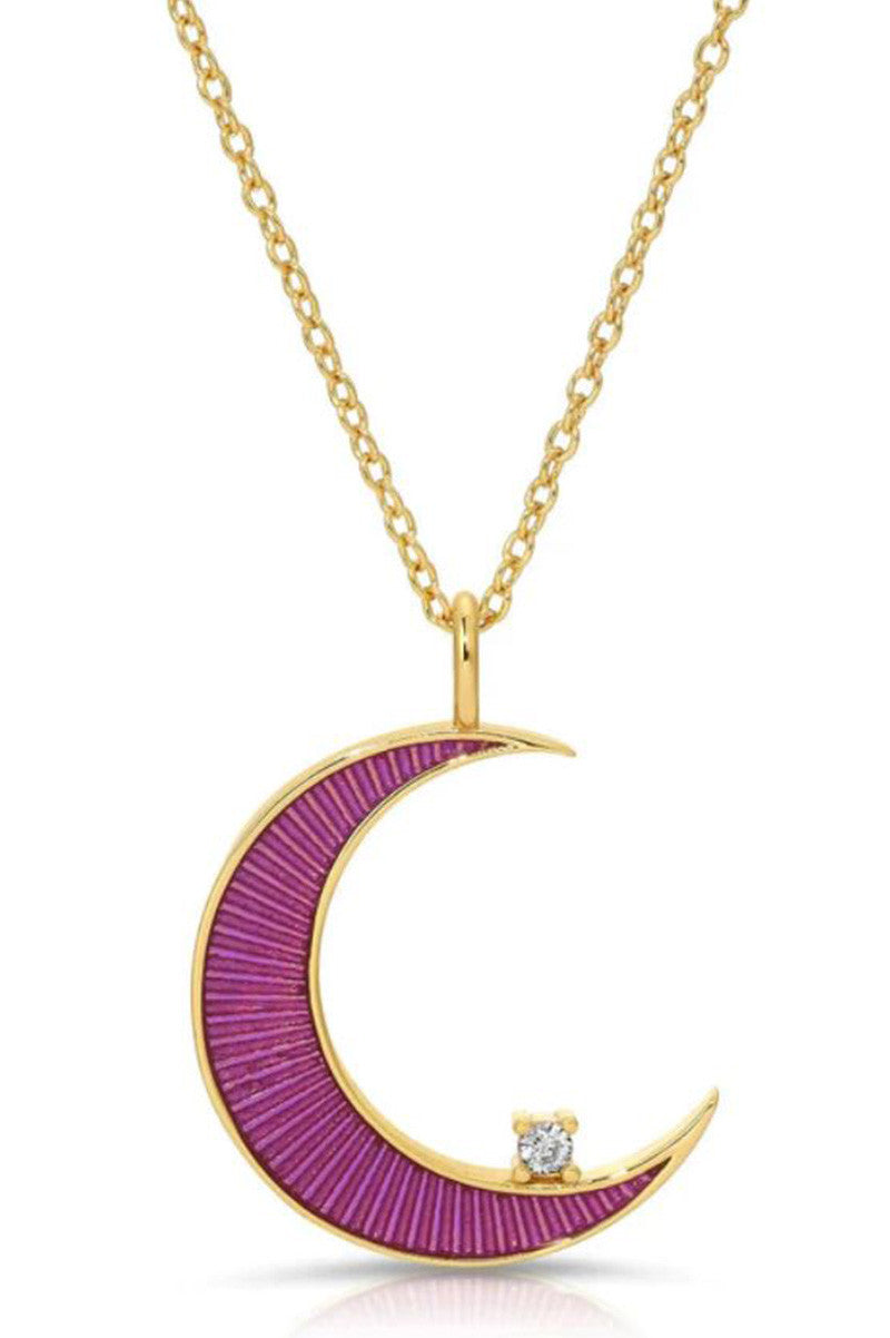 La Luna Pendant in Amethyst gold