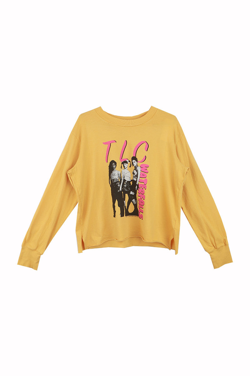 TLC Graphic long sleeve tee in yellow