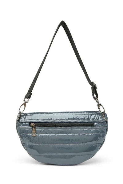 LITTLE RUNAWAY BAG IN CARBON PATENT BACK VIEW