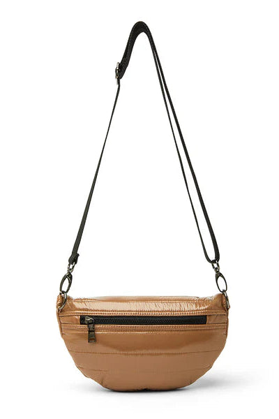 LITTLE RUNAWAY BAG IN GLOSSY CARAMEL BACK VIEW