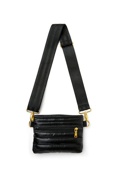 BUM BAG CROSSBODY IN PEARL BLACK BACK VIEW